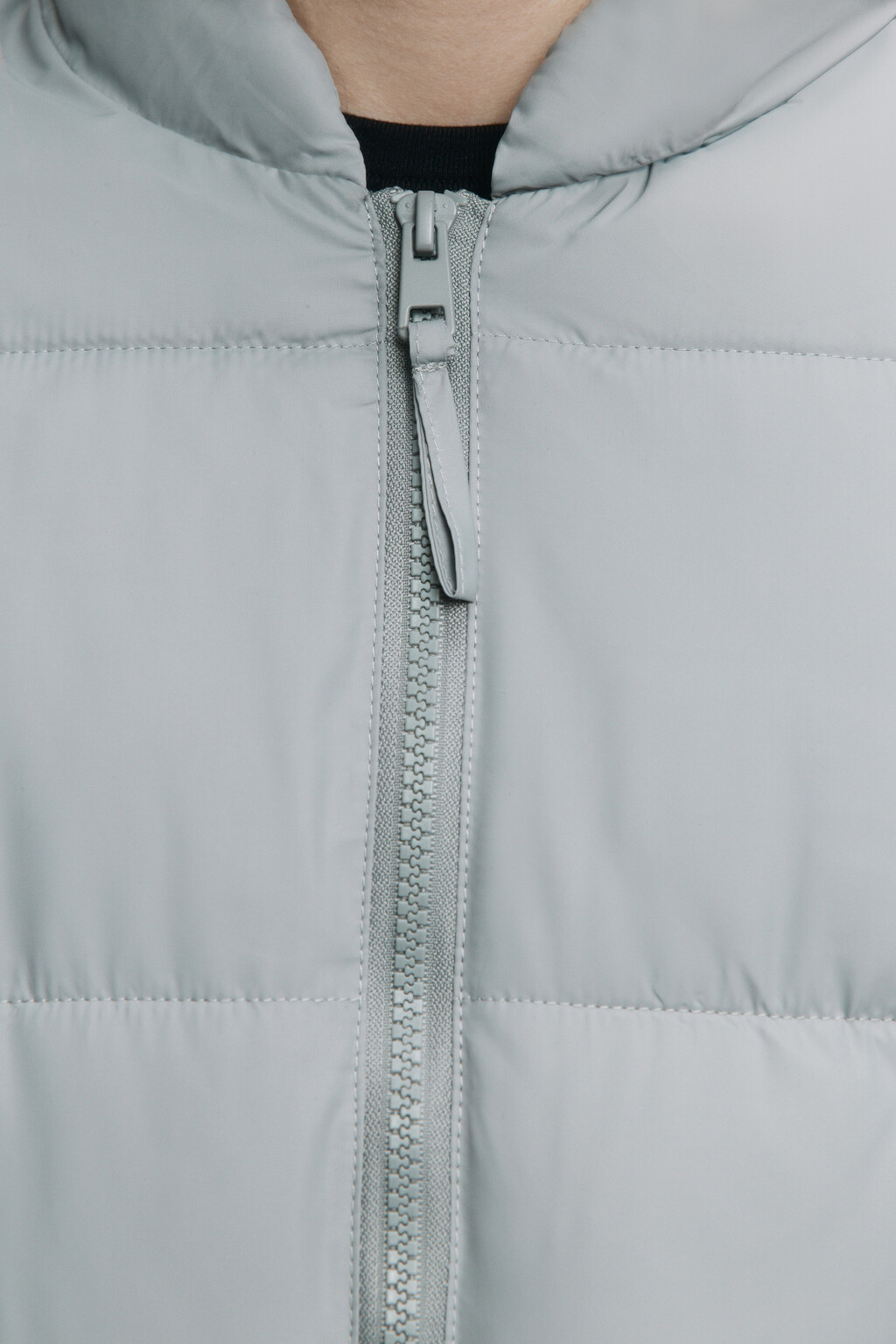 Куртка-бомбер стеганая утепленная - цвет голубой - 8