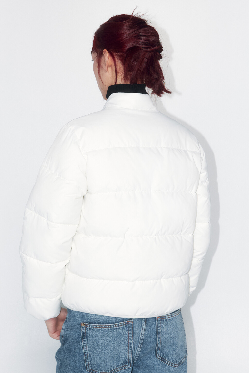 Куртка-бомбер стеганая утепленная - цвет бежевый - 3