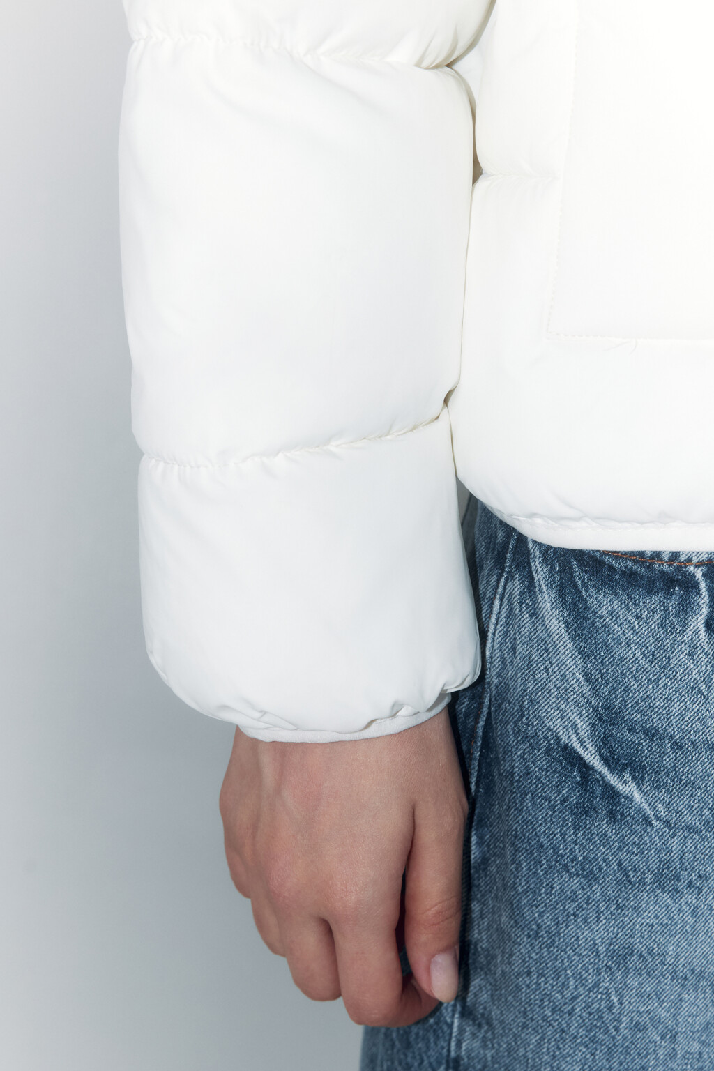 Куртка-бомбер стеганая утепленная - цвет бежевый - 7