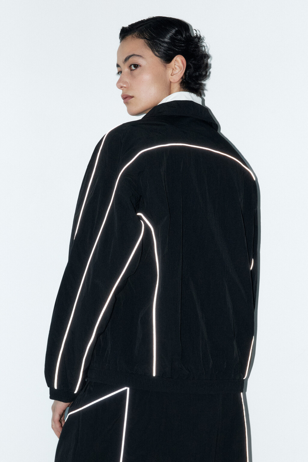 Куртка-олимпийка на молнии - цвет черный - 5