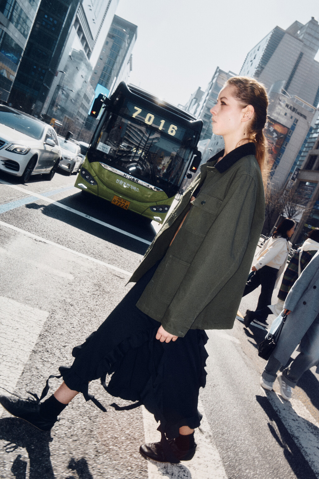 Куртка-рубашка хлопковая с карманами - цвет зеленый - 11