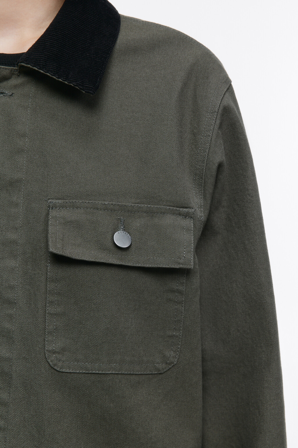 Куртка-рубашка хлопковая с карманами - цвет зеленый - 7