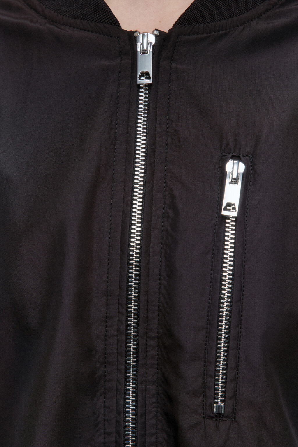 Куртка-бомбер oversize с драпировками - цвет черный - 5