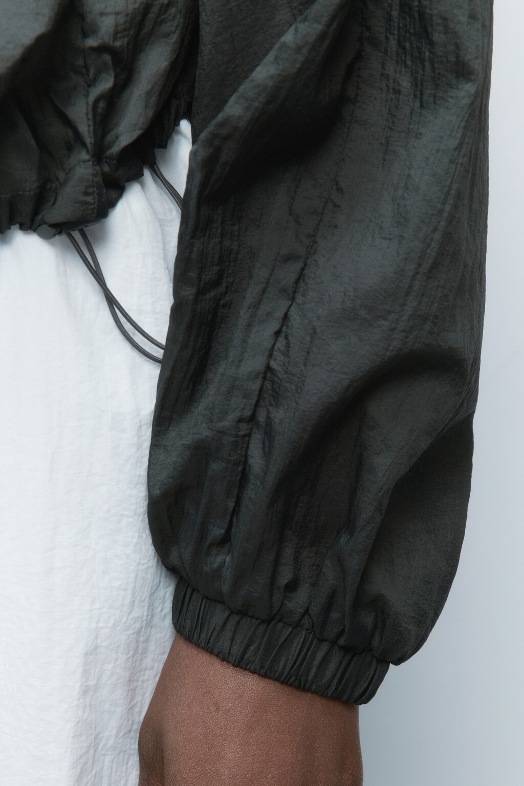 Куртка-ветровка из плащевой ткани - цвет зеленый - 7