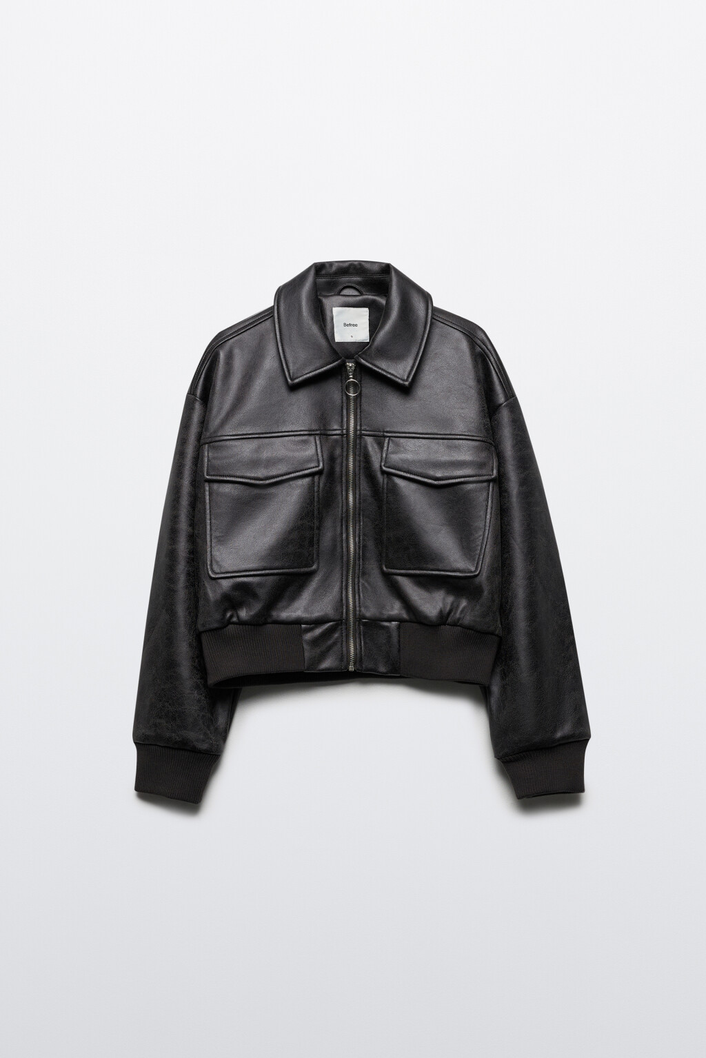 Куртка-бомбер укороченная с накладными карманами - цвет серый - 10