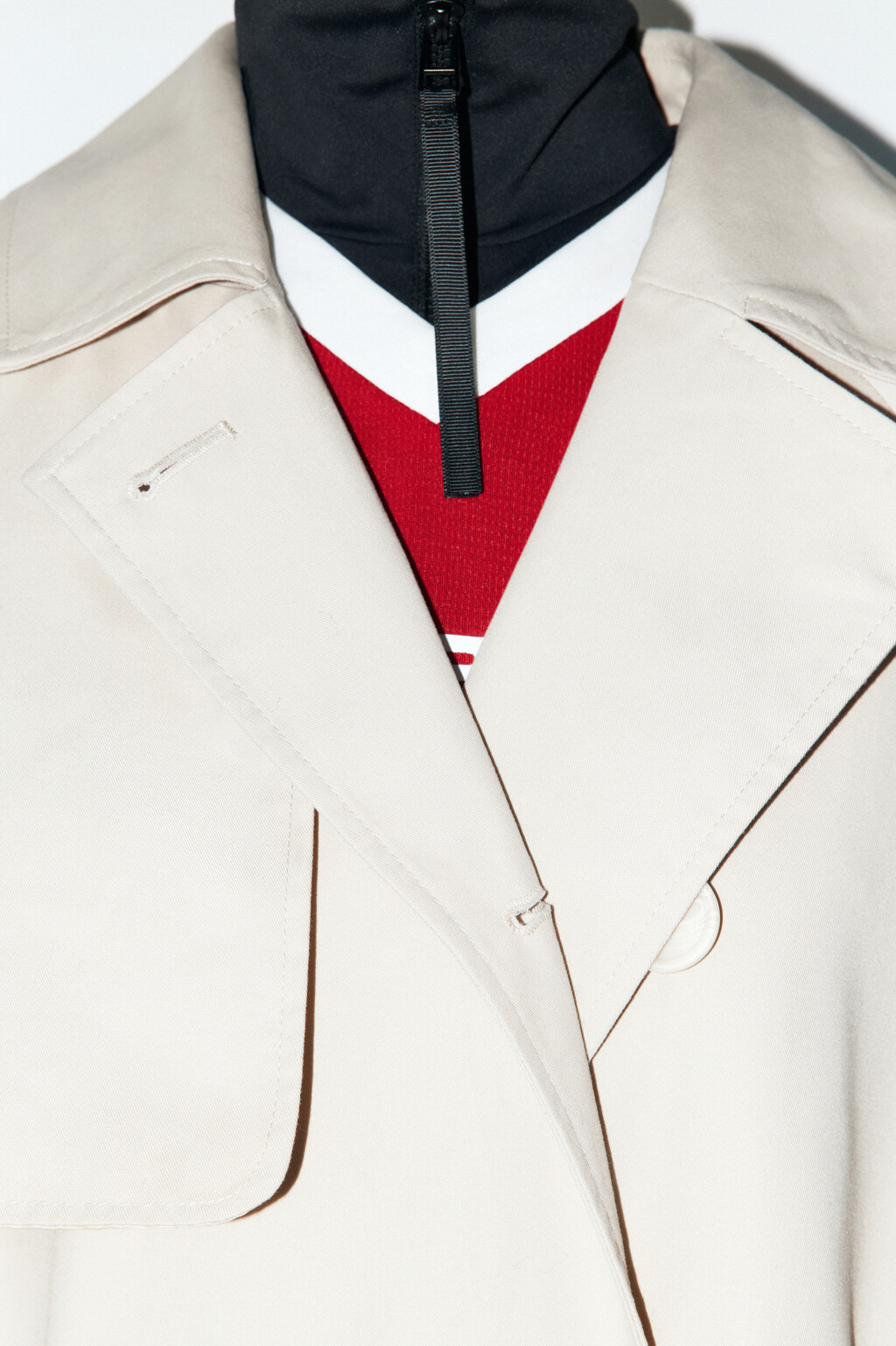 Плащ-тренчкот с рукавами бомбера - цвет бежевый - 6