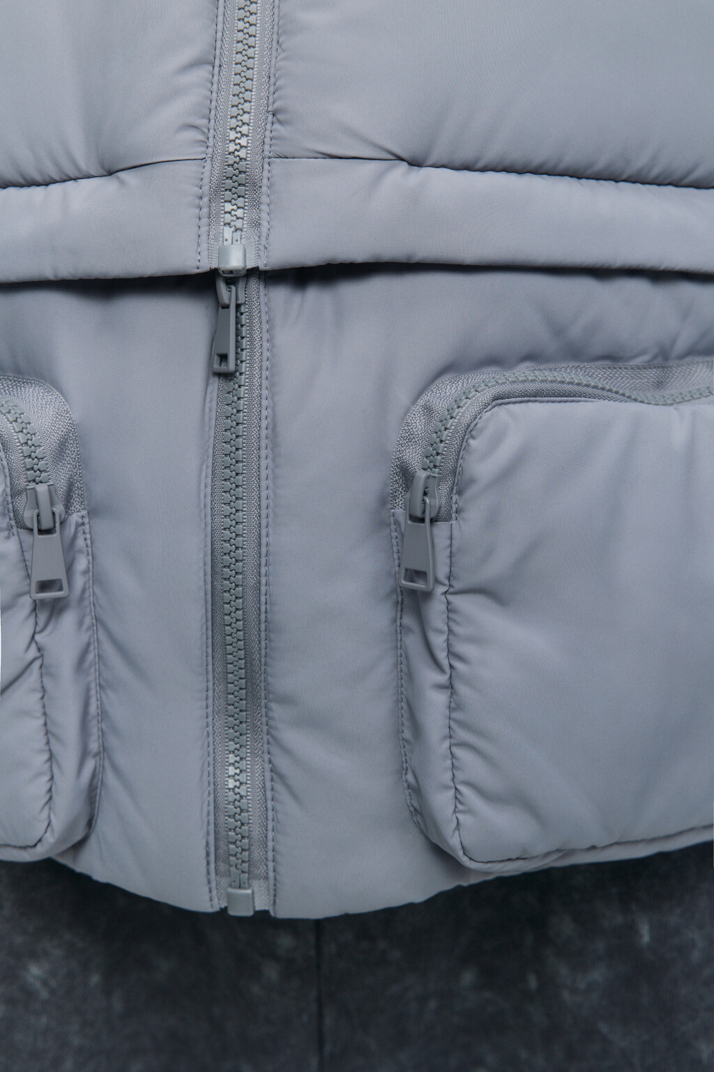 Жилет-трансформер стеганый с карманами - цвет серый - 10