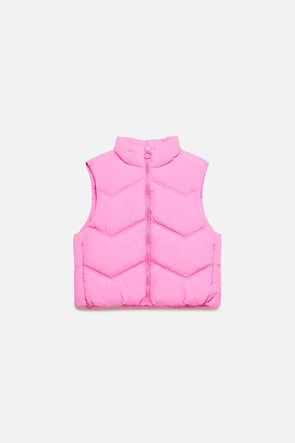 Жилет стеганый утепленный с воротником - цвет розовый - 9