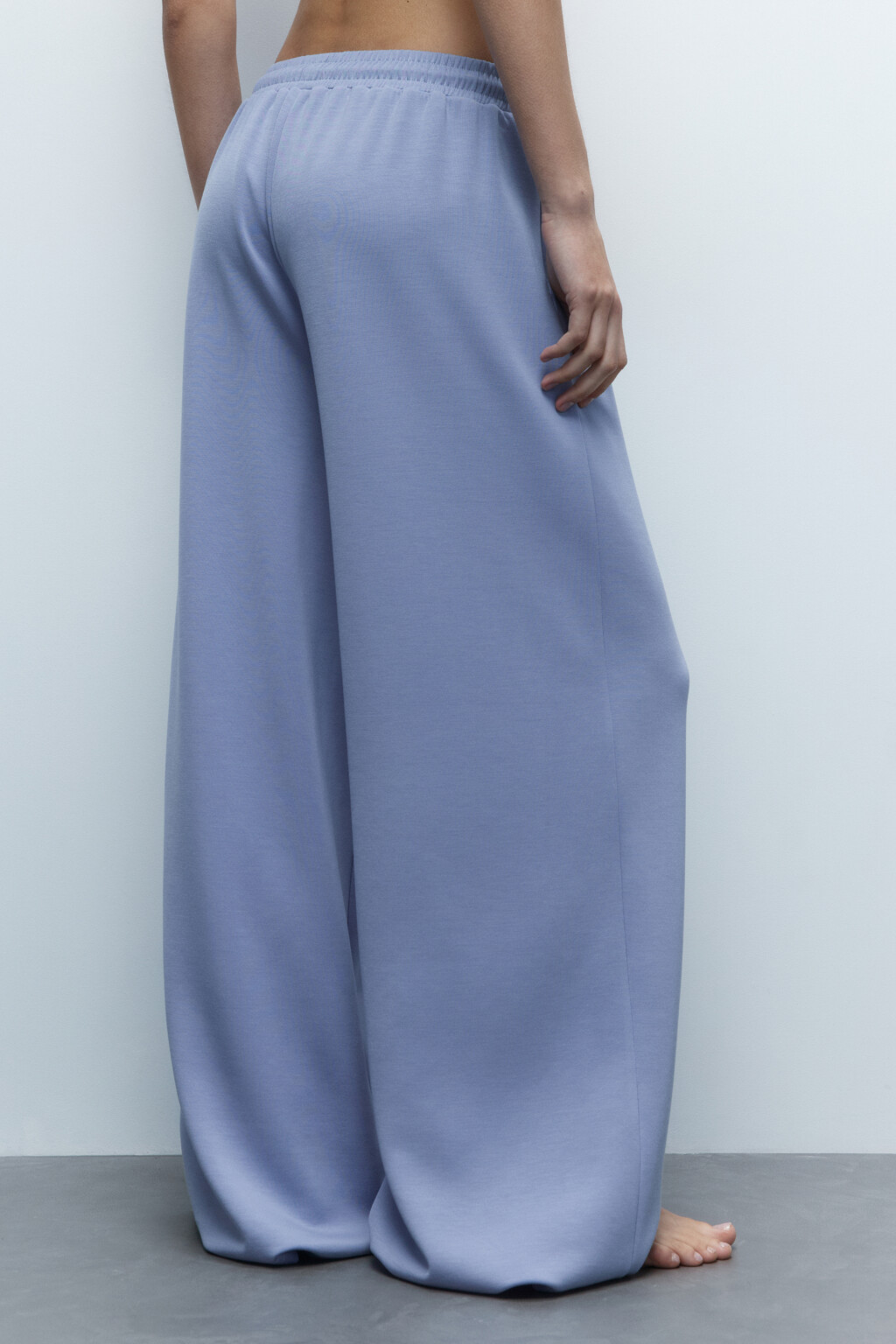 Брюки спортивные широкие из модала - цвет голубой - 4