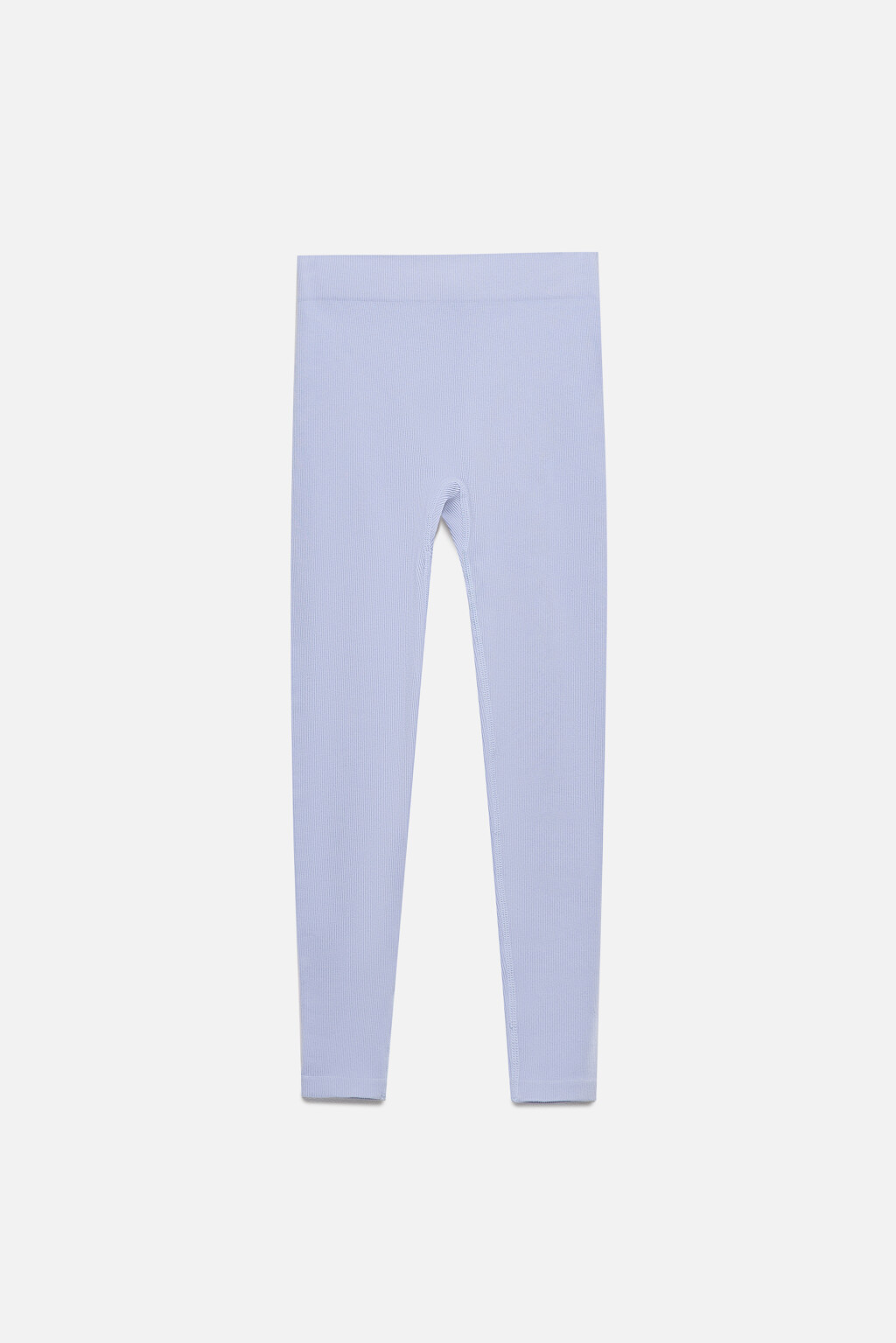 Легинсы спортивные бесшовные в рубчик - цвет голубой - 8