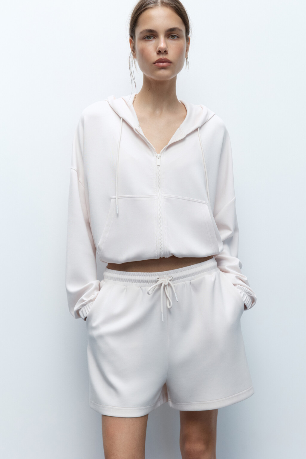 Шорты спортивные свободные из модала - цвет ванильный - 2