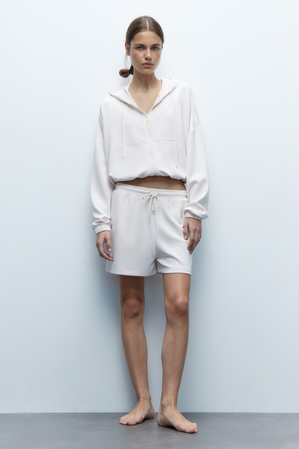 Шорты спортивные свободные из модала - цвет ванильный - 1