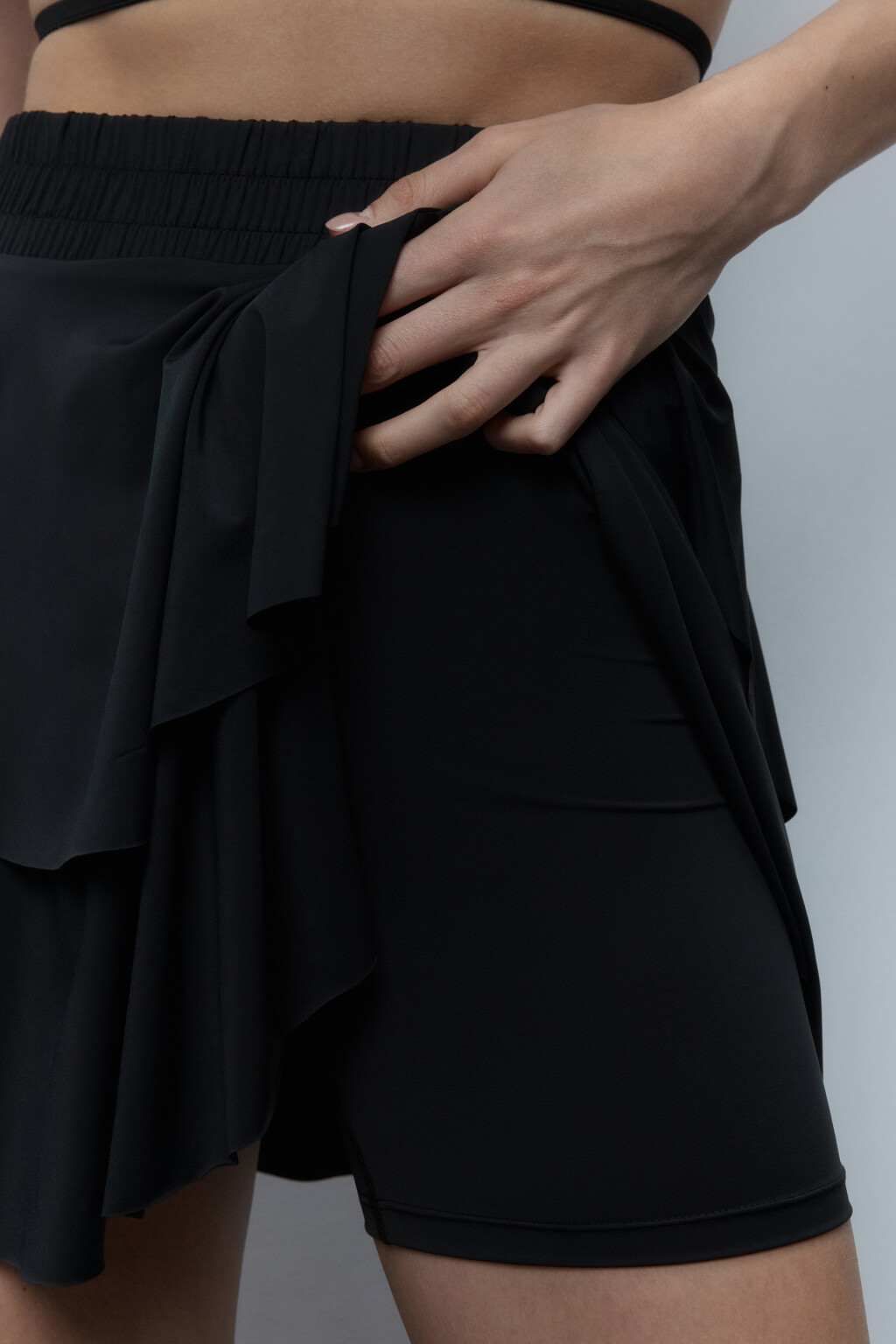 Юбка-шорты спортивная с велосипедками - цвет черный - 7