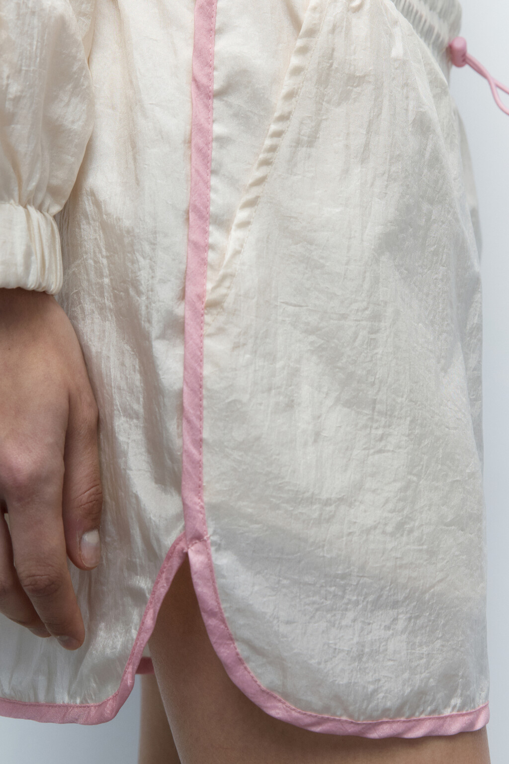 Шорты спортивные с поясом-резинкой - цвет розовый - 6