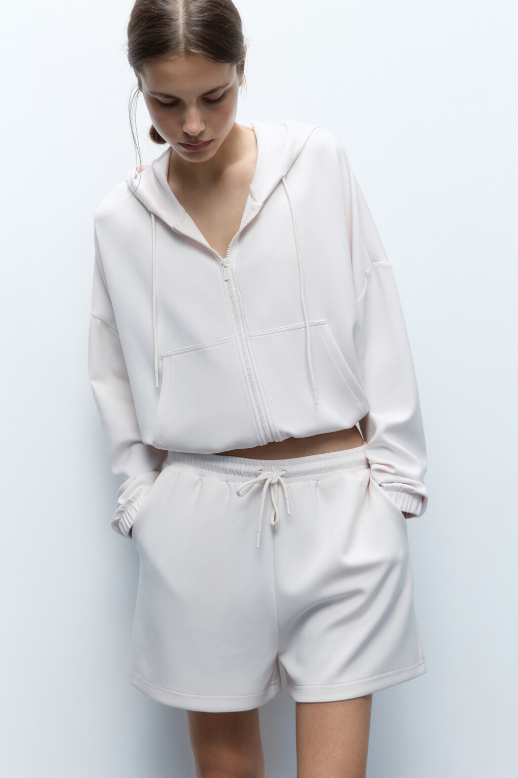 Толстовка oversize спортивная из модала - цвет ванильный - 1