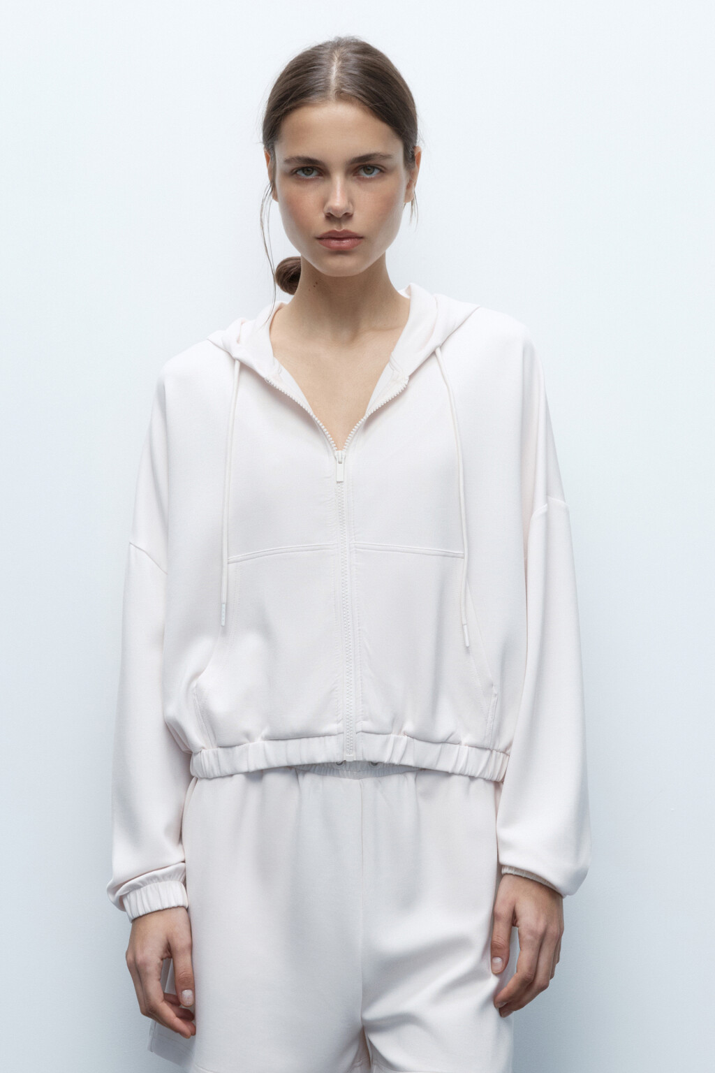 Толстовка oversize спортивная из модала - цвет ванильный - 2