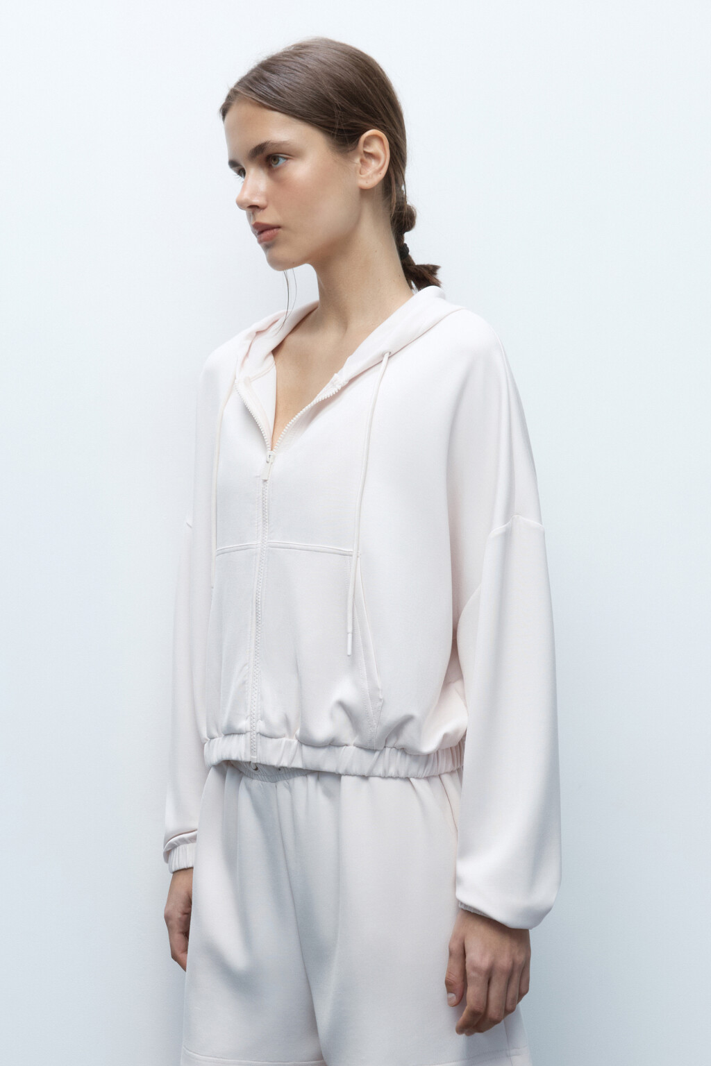 Толстовка oversize спортивная из модала - цвет ванильный - 3