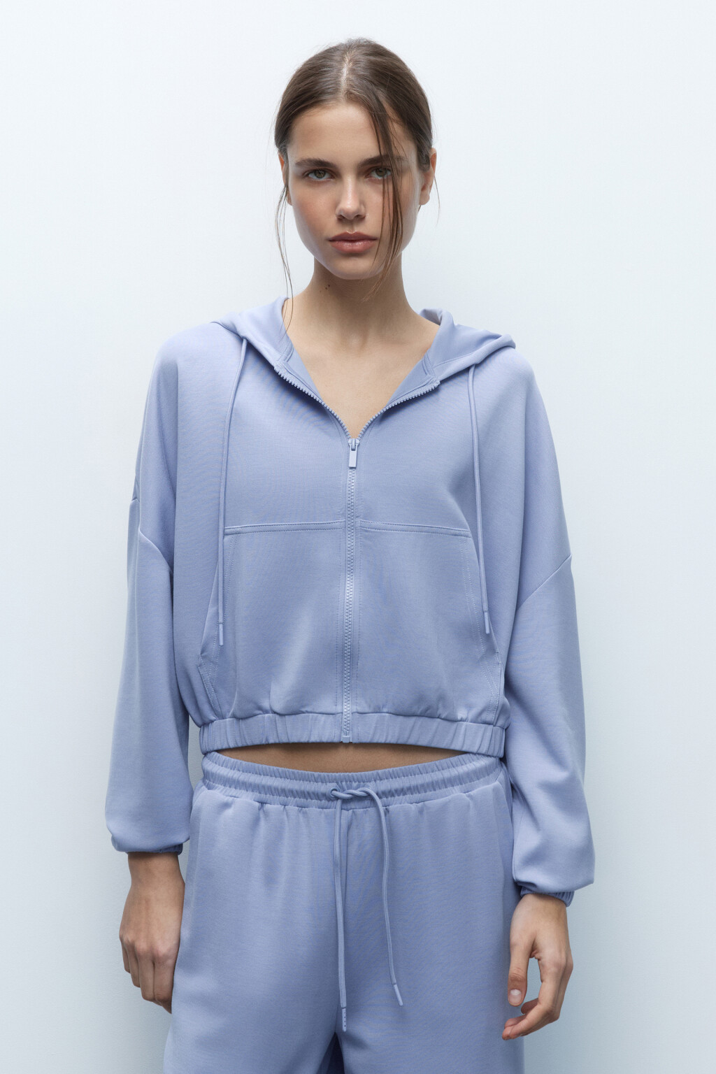 Толстовка oversize спортивная из модала - цвет голубой - 2