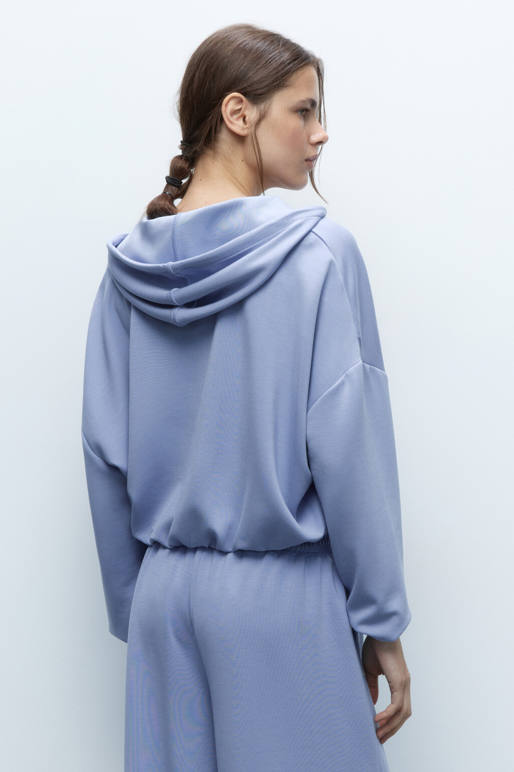 Толстовка oversize спортивная из модала - цвет голубой - 4