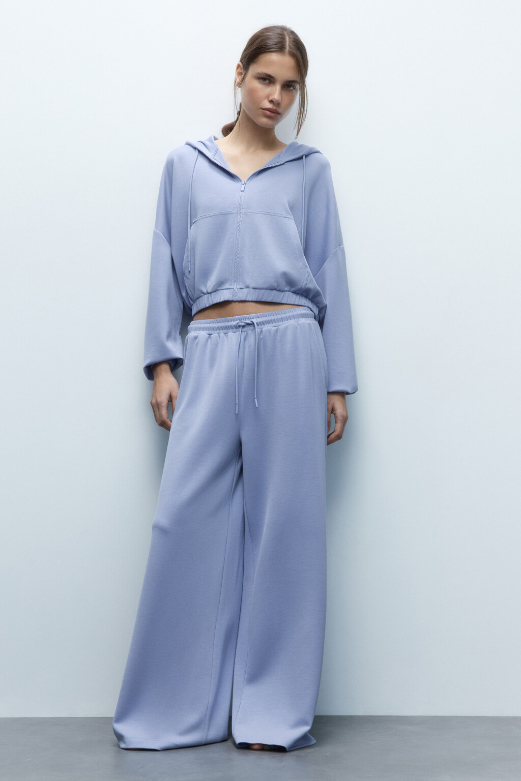 Толстовка oversize спортивная из модала - цвет голубой - 5