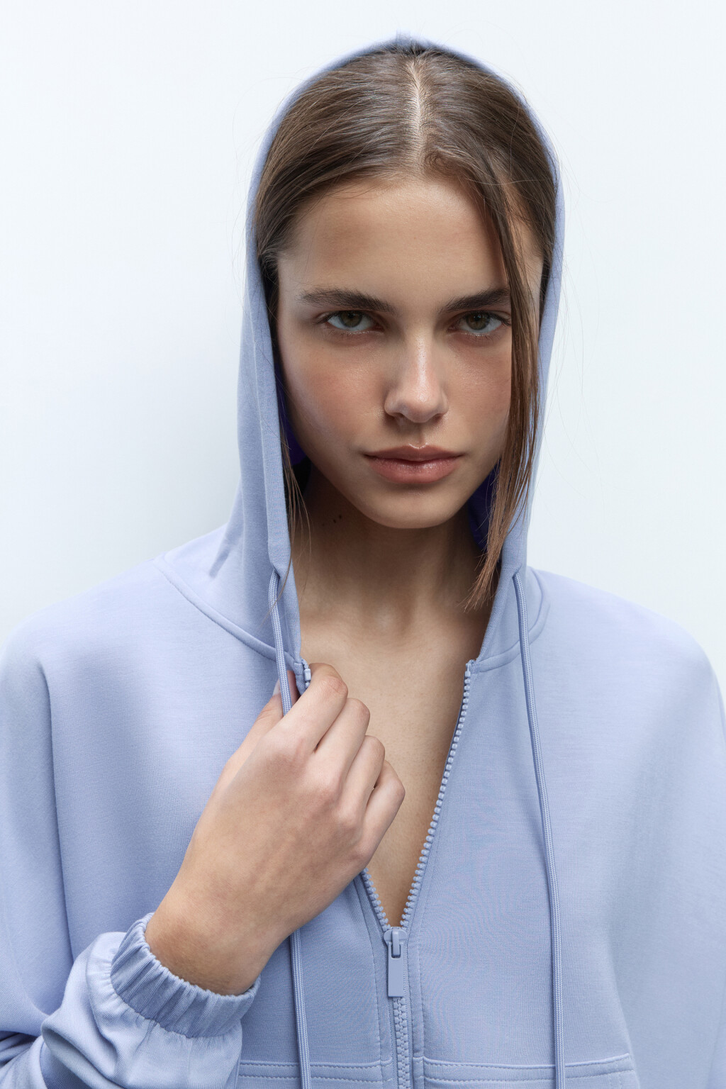 Толстовка oversize спортивная из модала - цвет голубой - 8