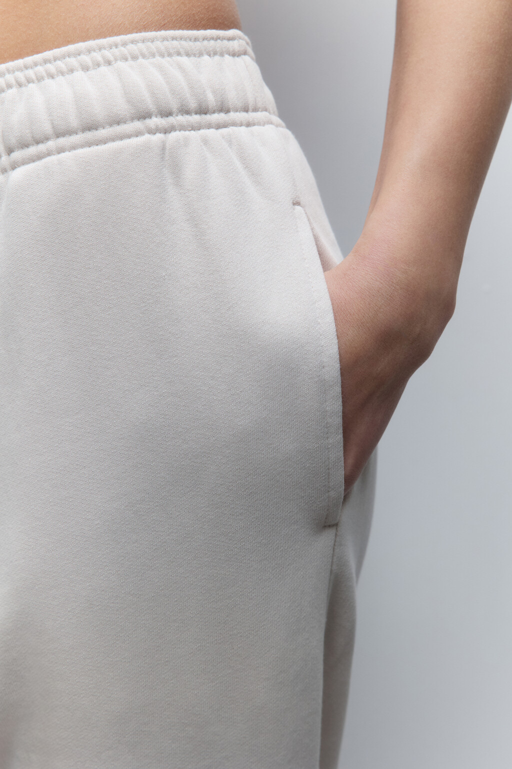 Брюки-джоггеры домашние с вареным эффектом - цвет бежевый - 7