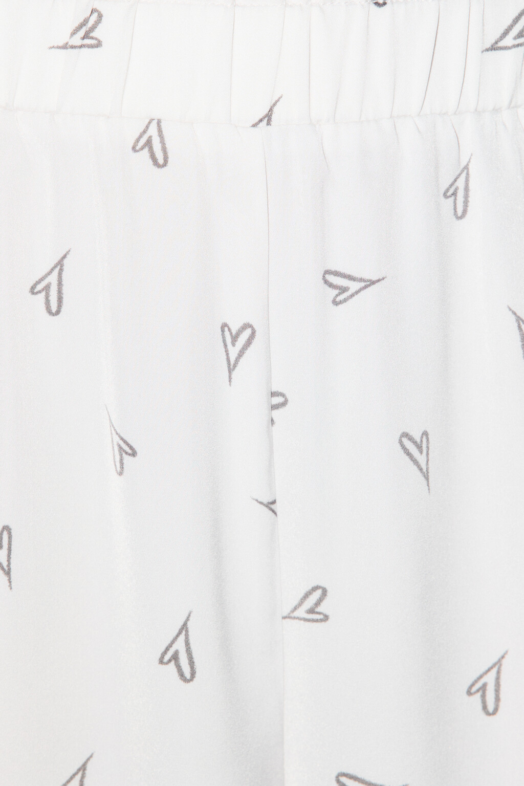 Брюки домашние атласные с принтом - цвет бежевый - 6