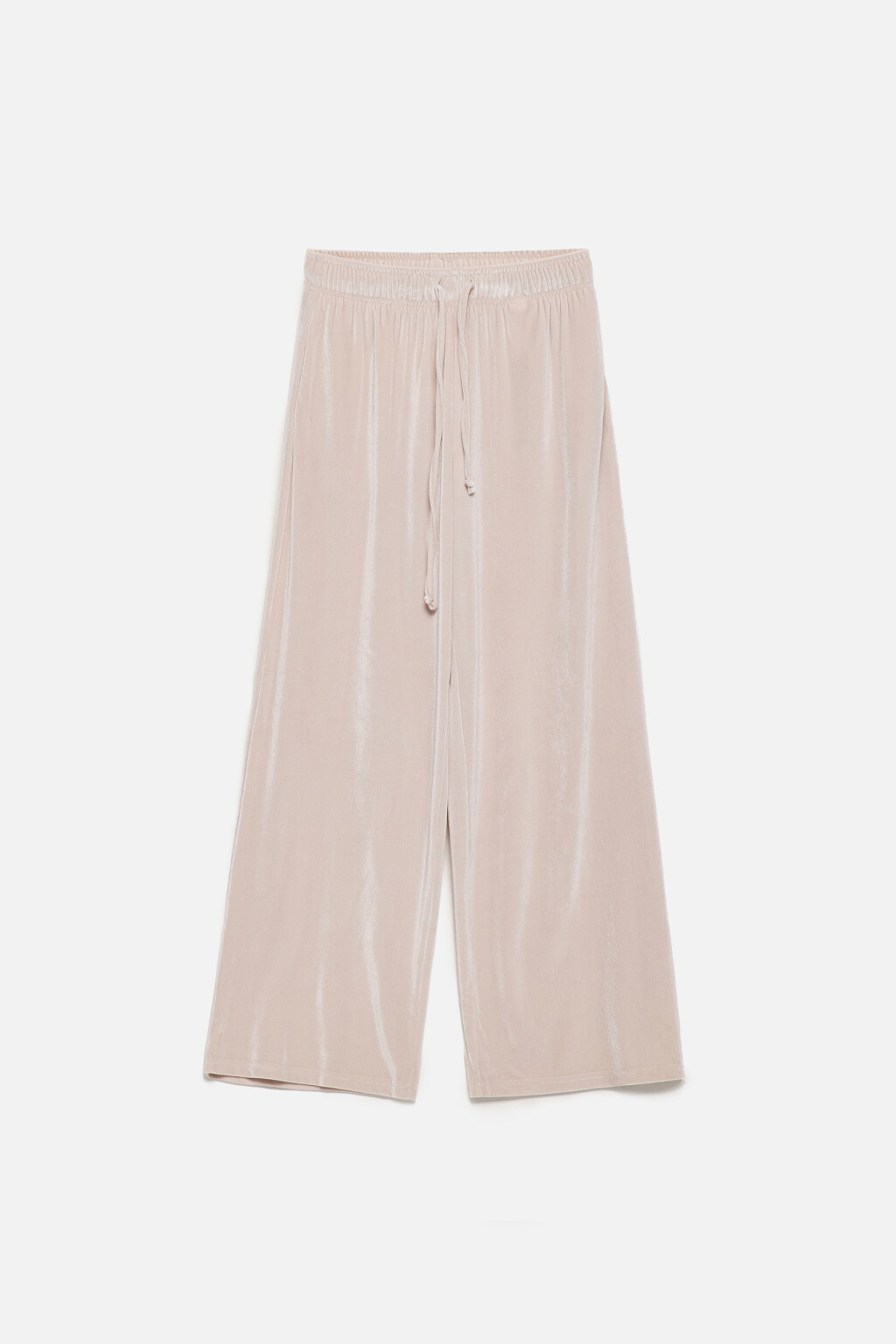 Брюки домашние велюровые с поясом на завязках - цвет бежевый - 8