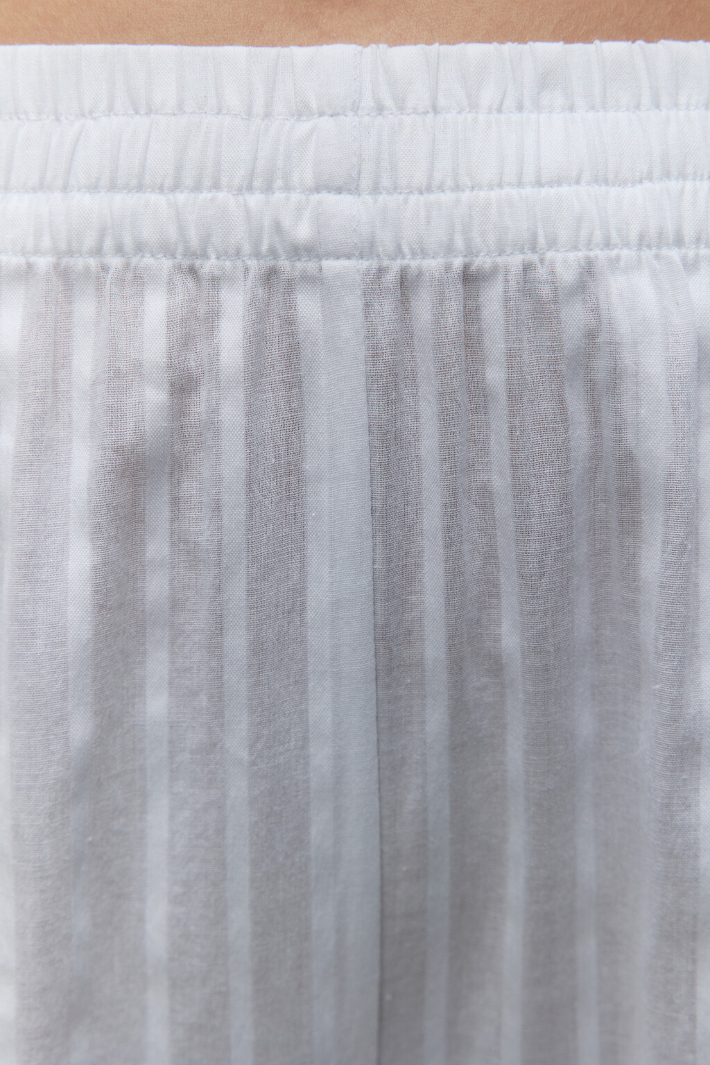 Брюки домашние хлопковые с поясом-резинкой - цвет белый - 6