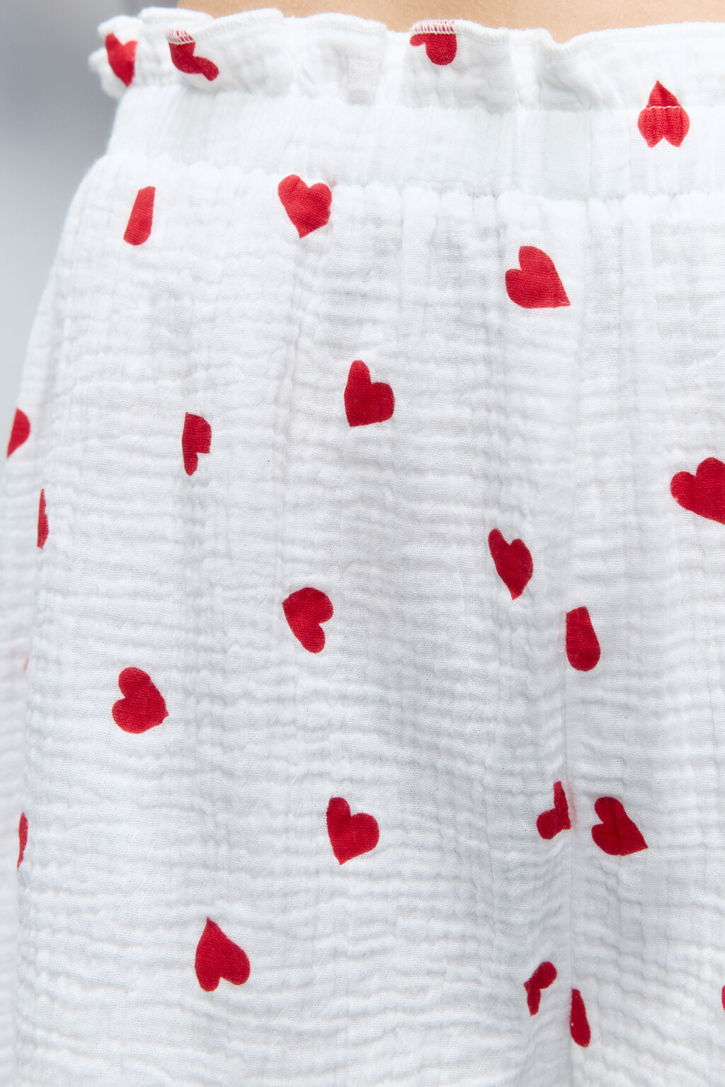 Шорты домашние в сердечко с оборками - цвет красный - 6