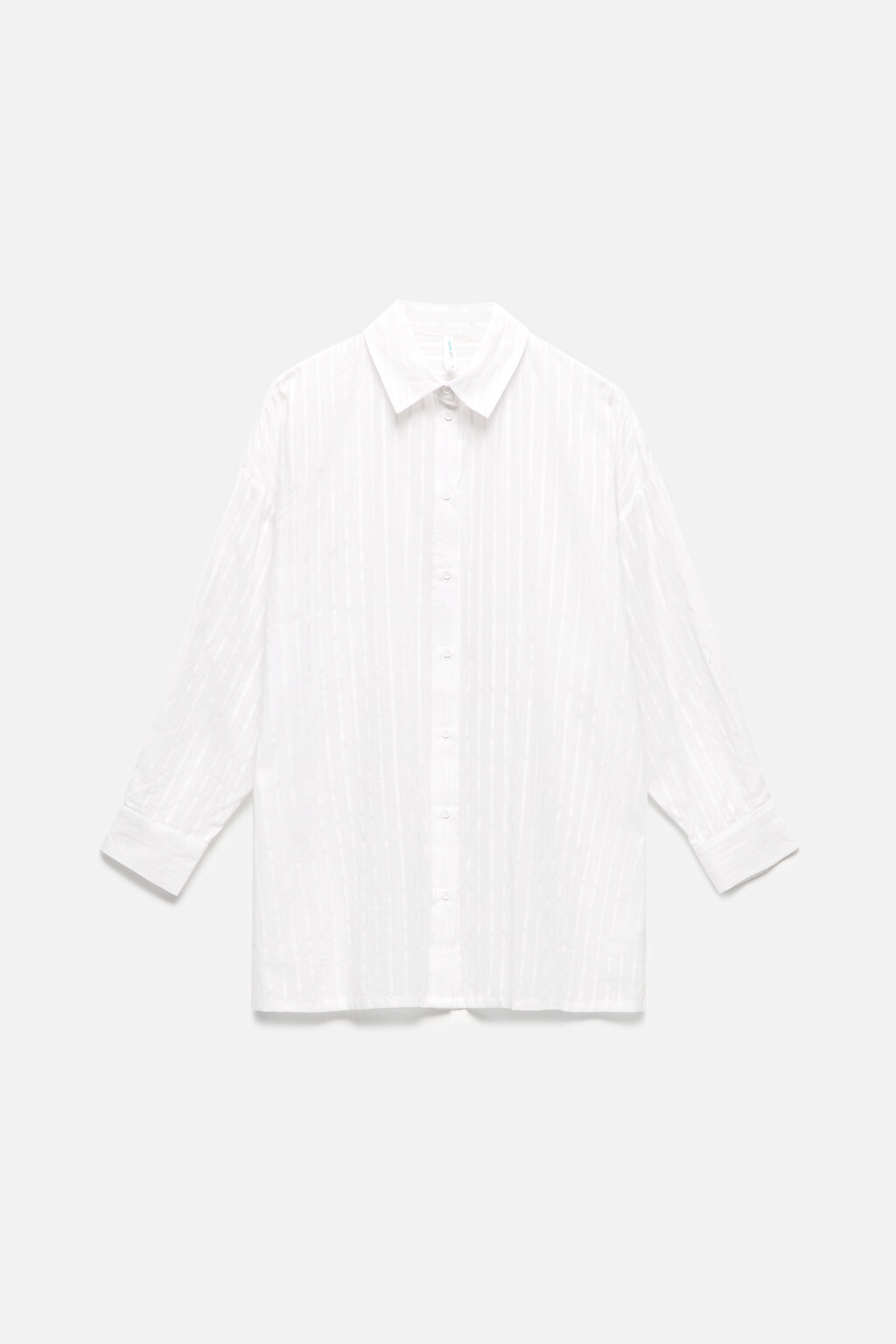 Блузка домашняя хлопковая с длинным рукавом - цвет белый - 8