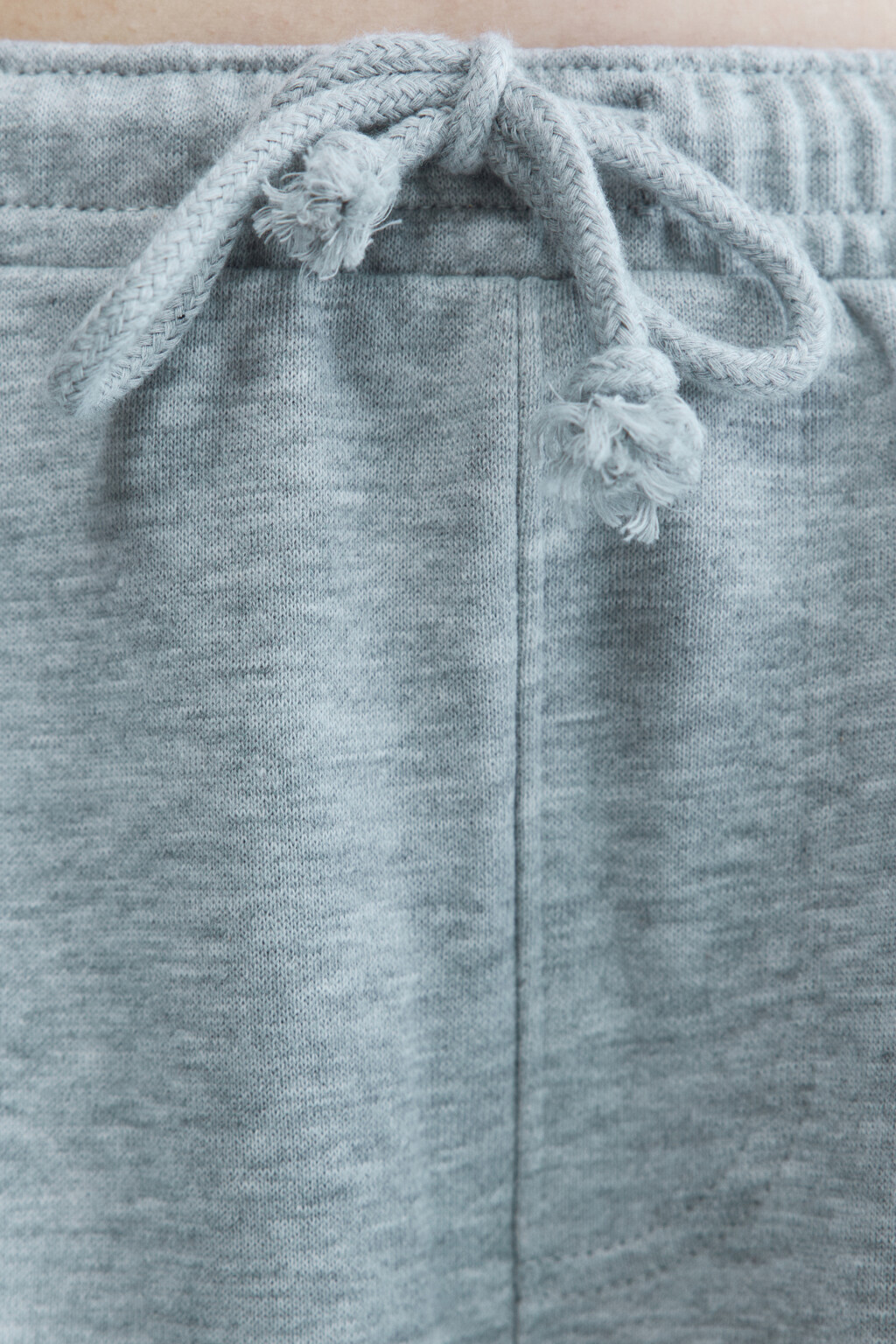 Шорты-бриджи трикотажные с поясом на завязках - цвет серый - 6