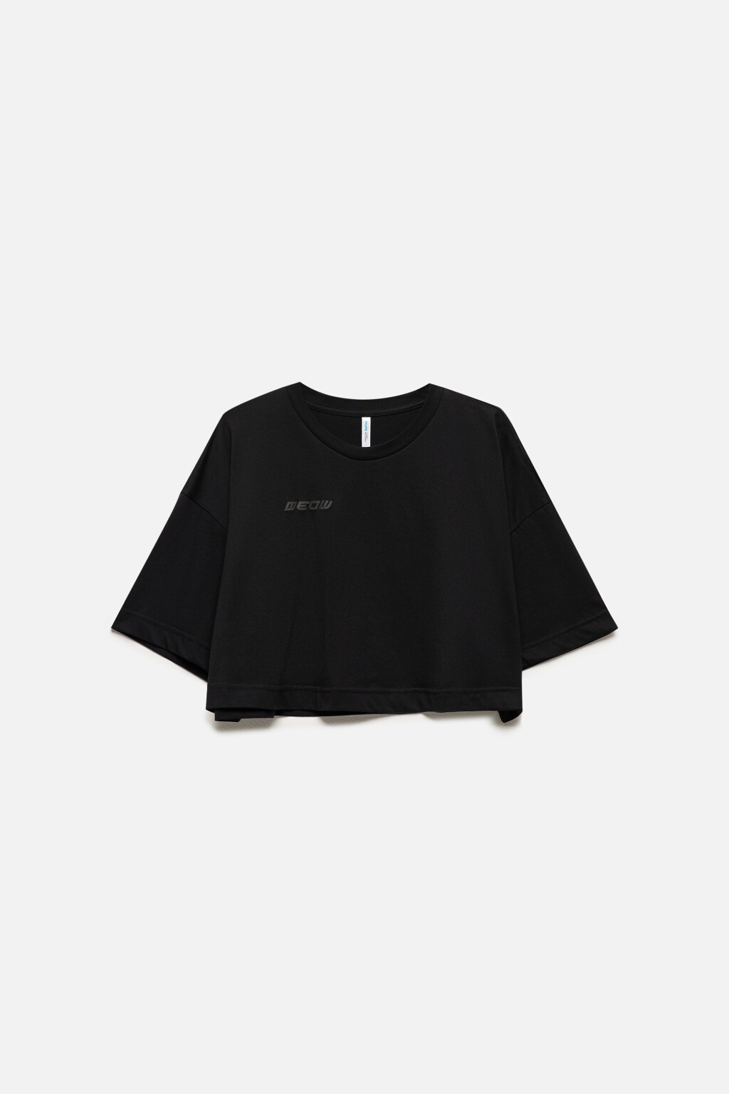 Футболка-топ oversize с надписью - цвет черный - 8