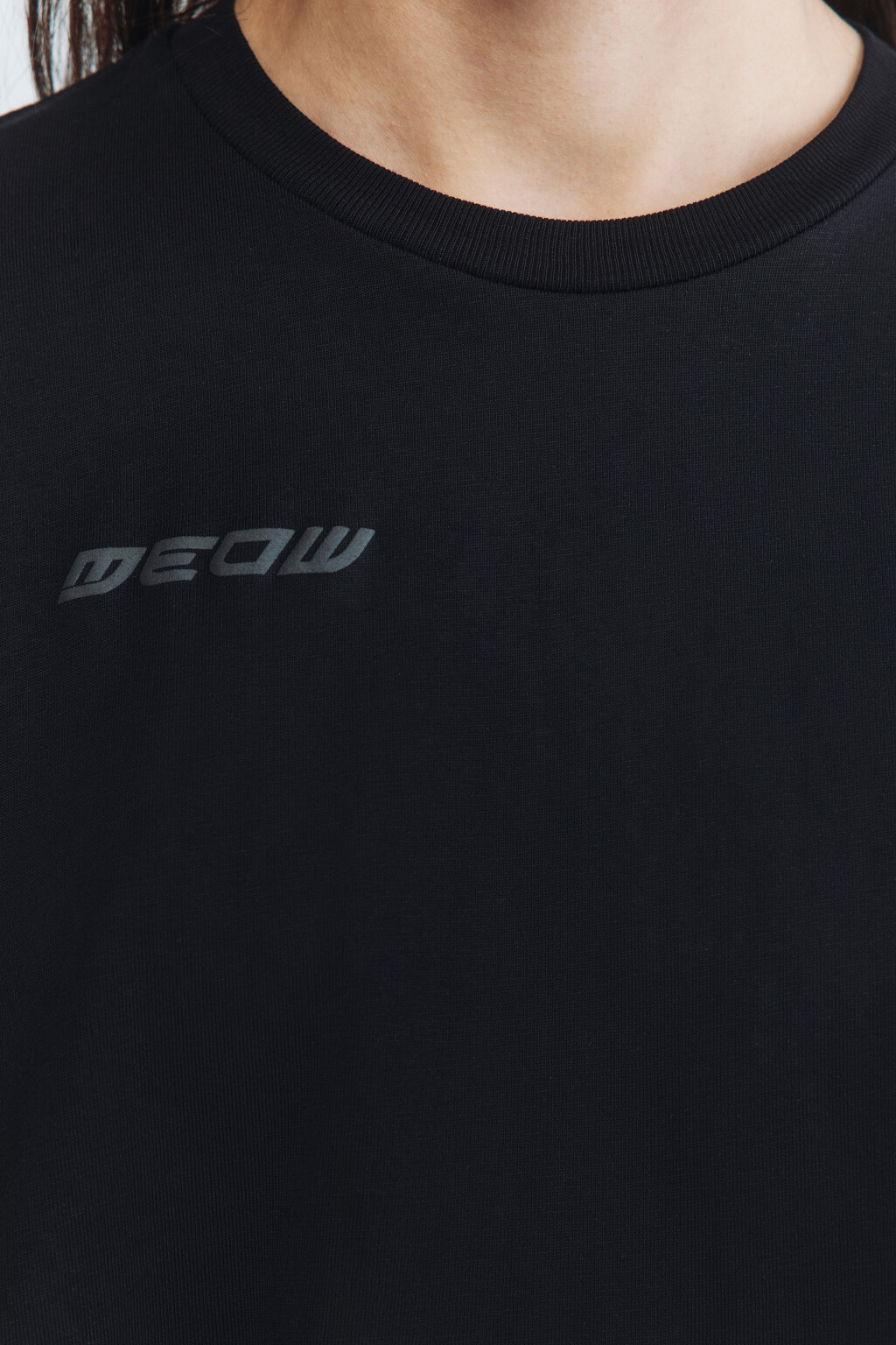 Футболка-топ oversize с надписью - цвет черный - 6