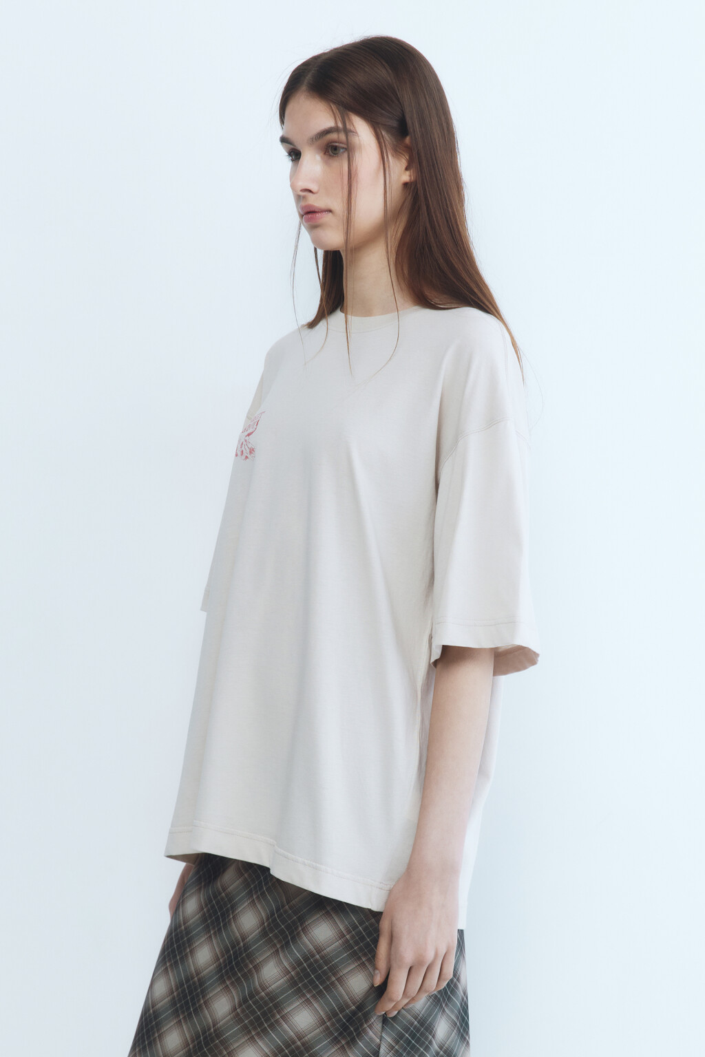 Футболка oversize с принтом в стиле Wild West - цвет серый - 4