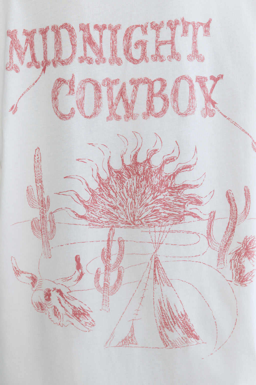 Футболка oversize с принтом в стиле Wild West - цвет серый - 8