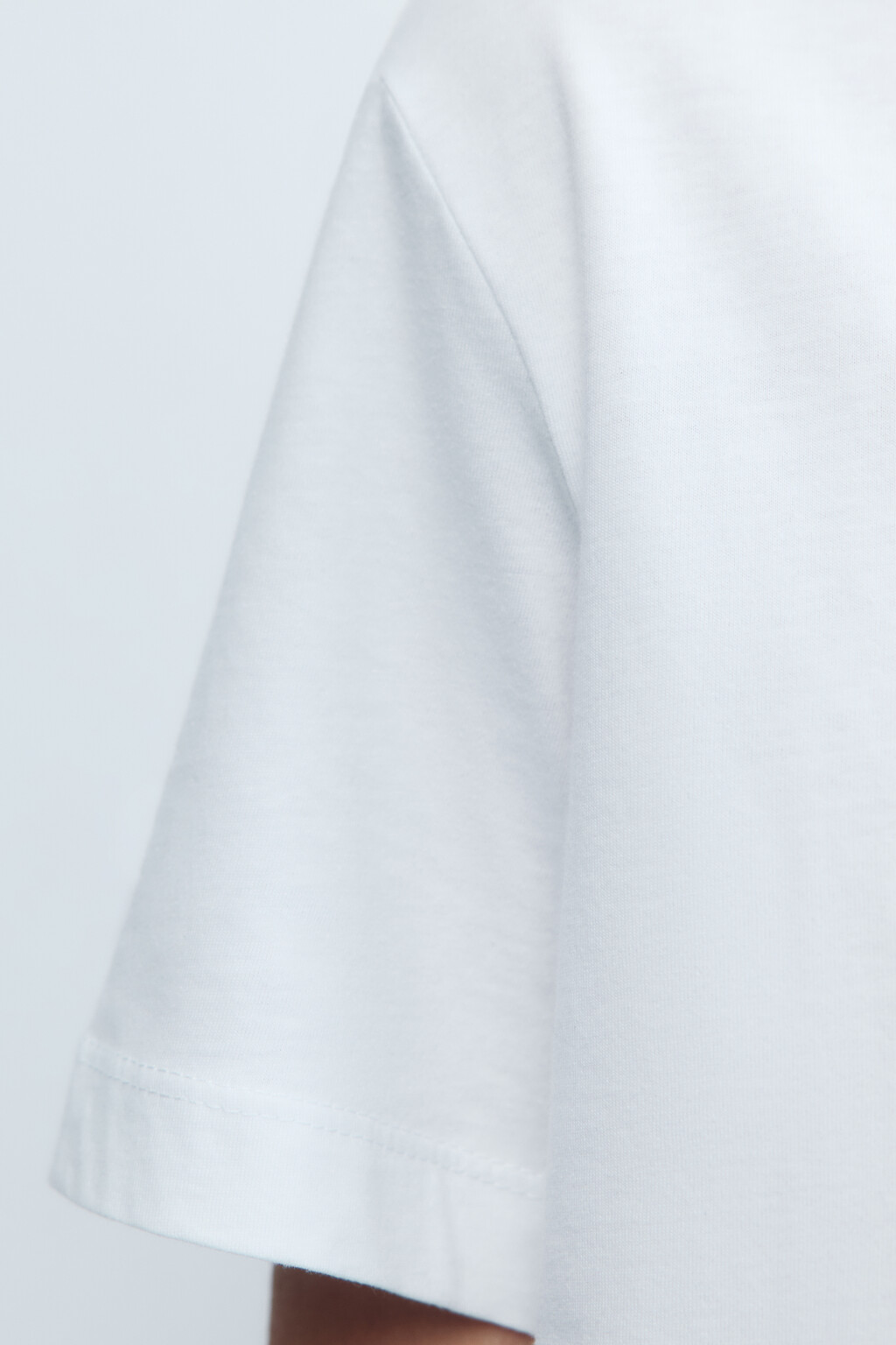 Футболка oversize хлопковая базовая - цвет белый - 7