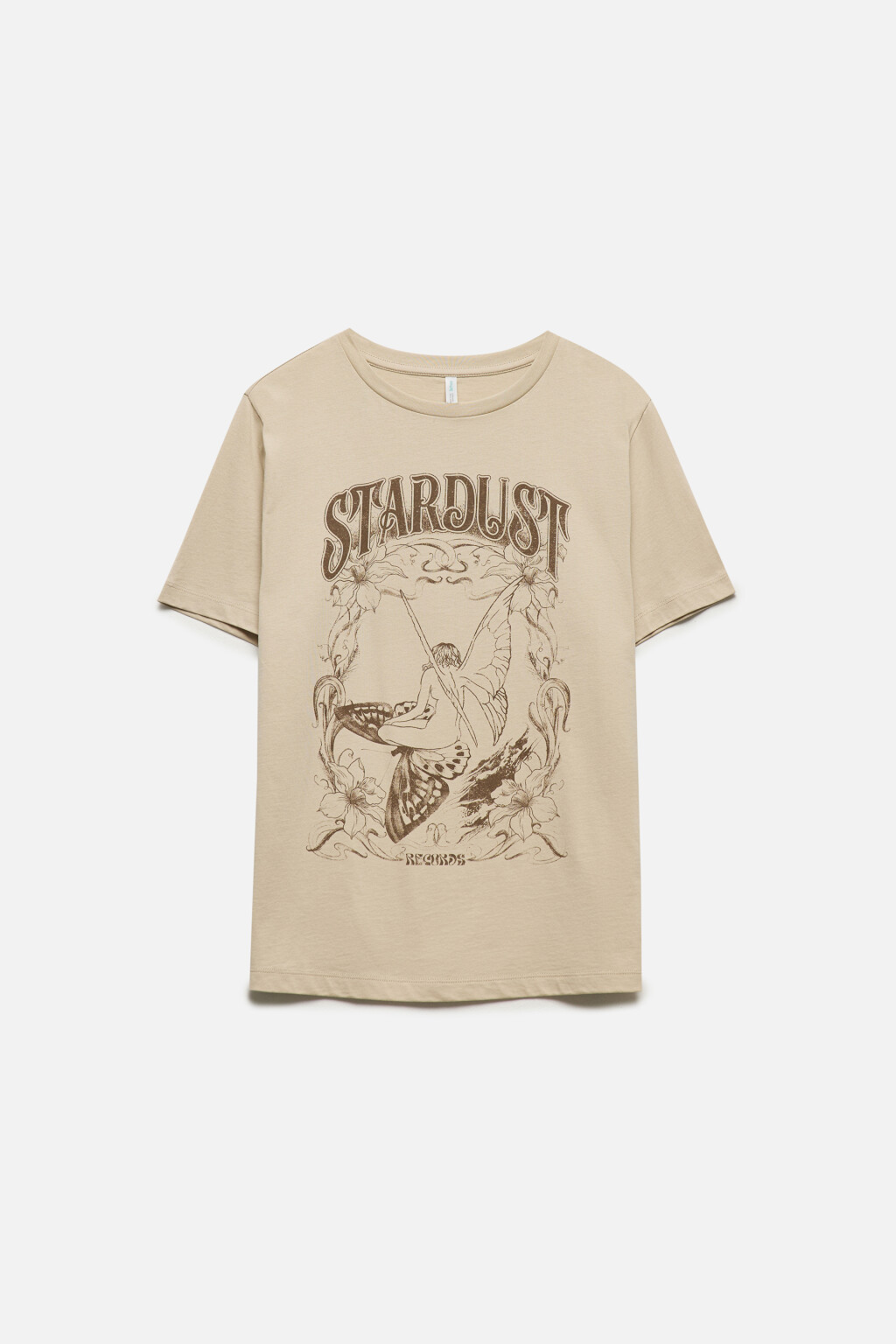 Футболка хлопковая с принтом - цвет бежевый - 8