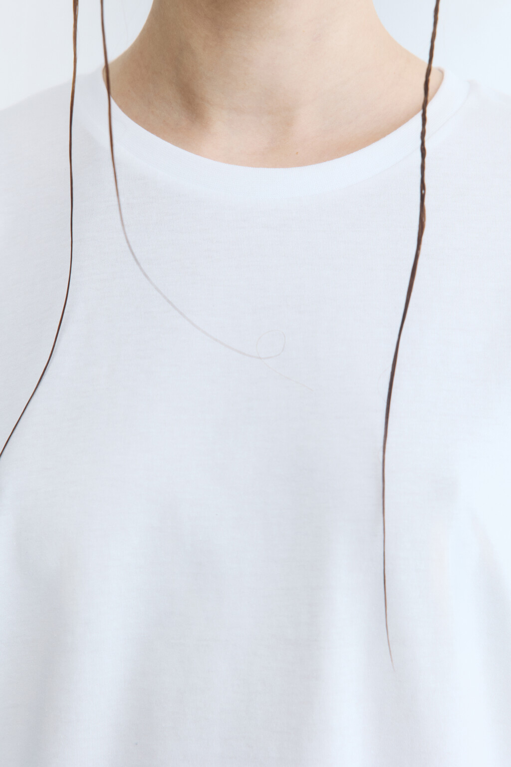 Футболка свободная базовая - цвет белый - 6