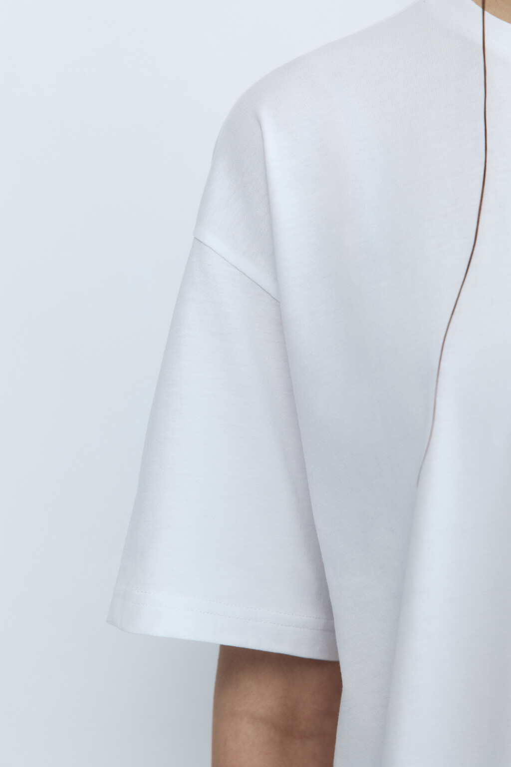 Футболка свободная базовая - цвет белый - 7