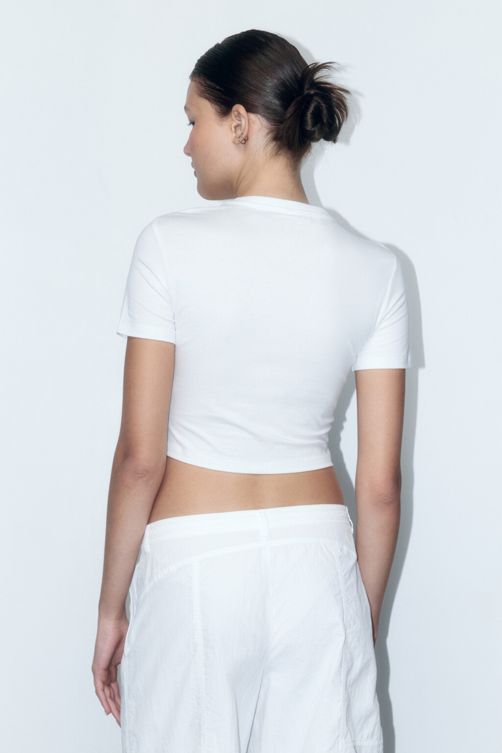 Футболка-топ облегающая с принтом - цвет белый - 5