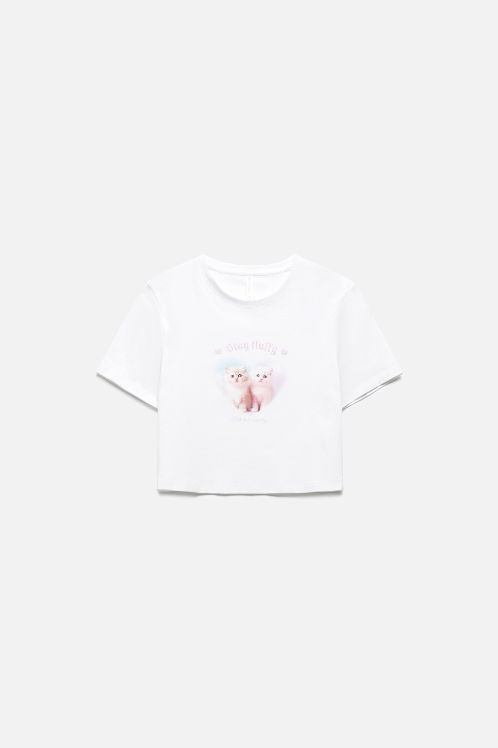 Футболка-топ облегающая с принтом - цвет белый - 8