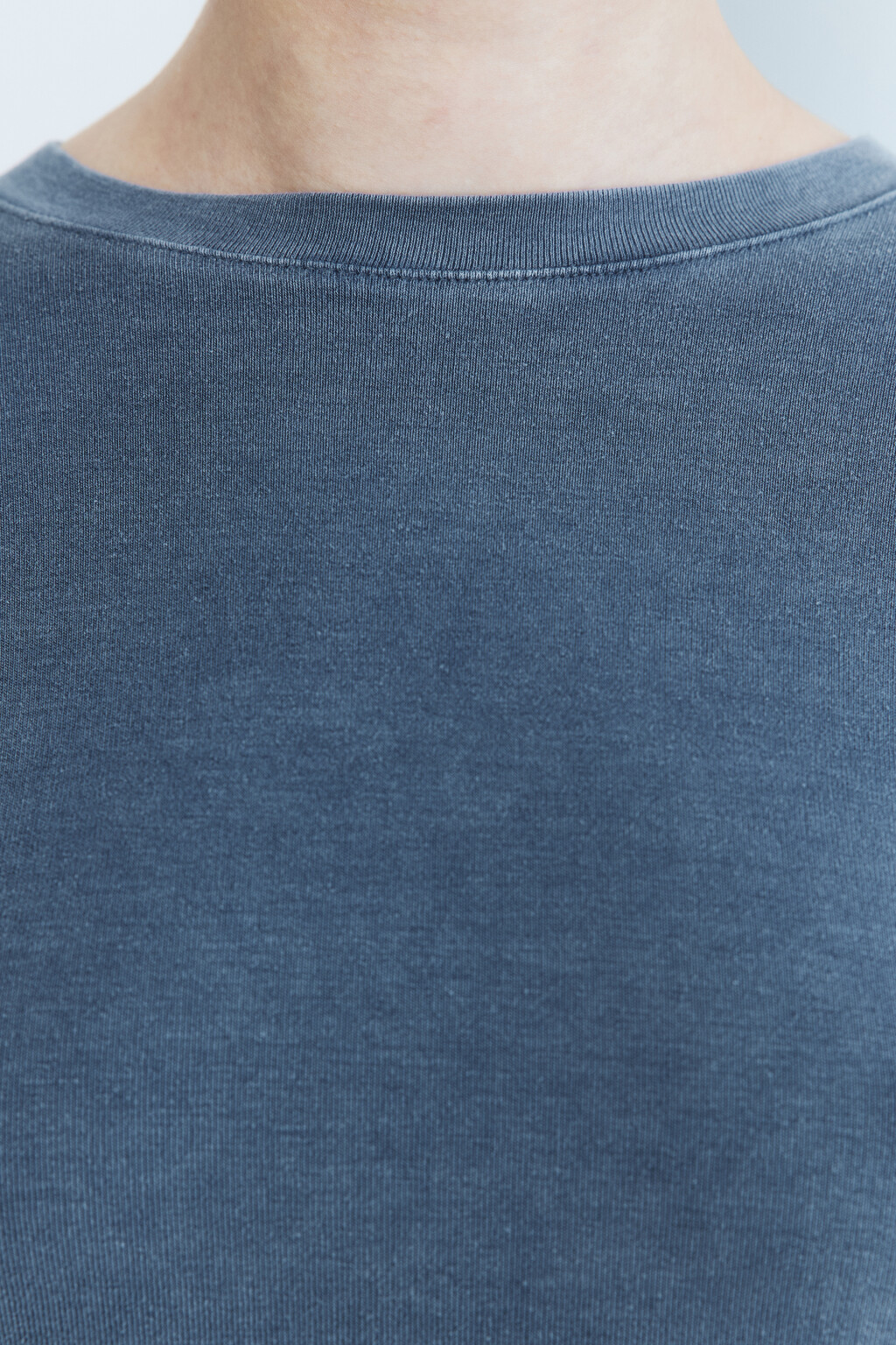 Футболка-топ вискозная с вареным эффектом - цвет синий - 7