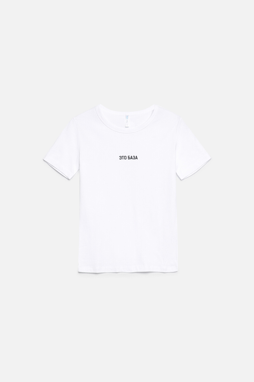 Футболка облегающая с принтом-надписью - цвет белый - 9