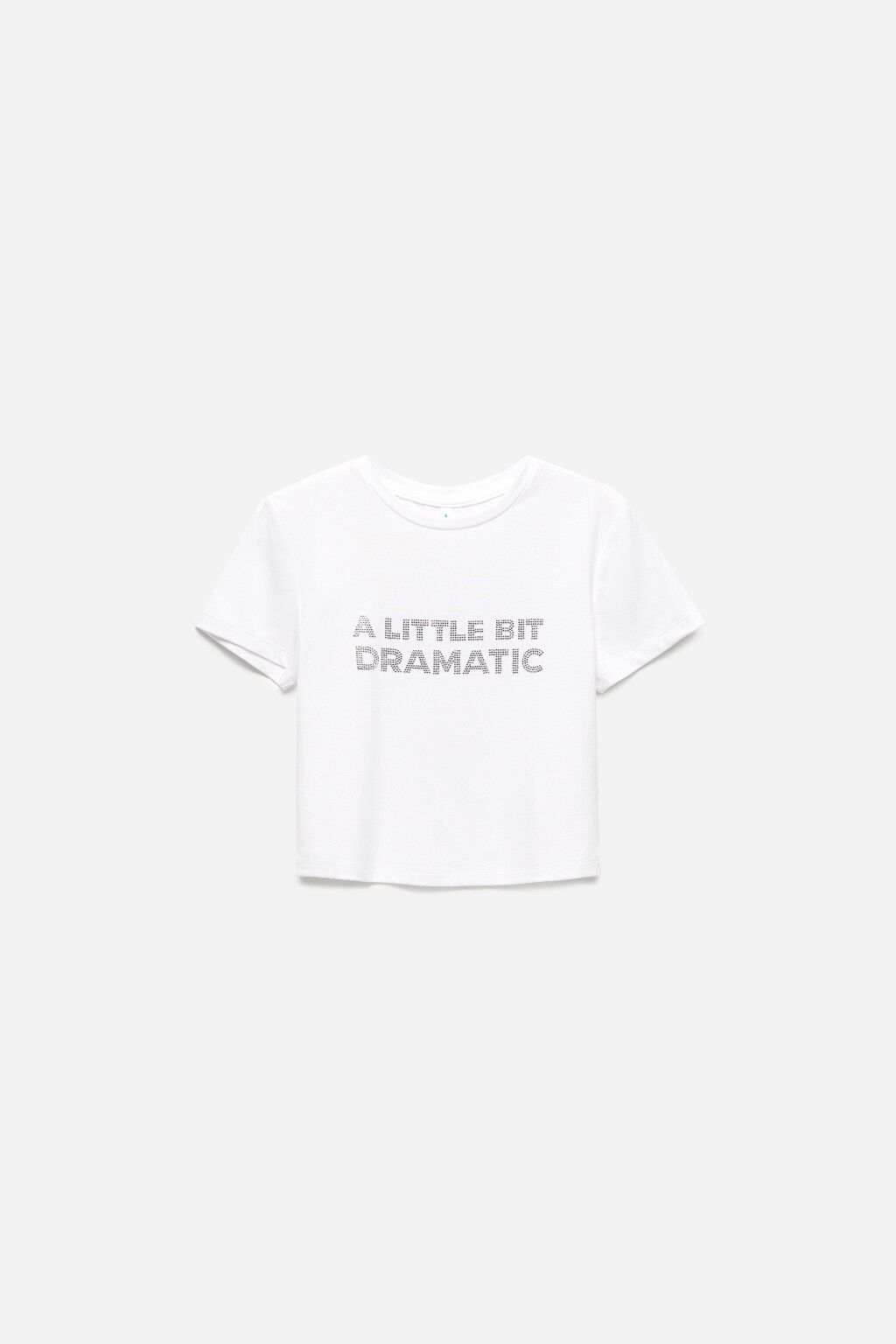 Футболка-топ вискозная со стразами - цвет белый - 8