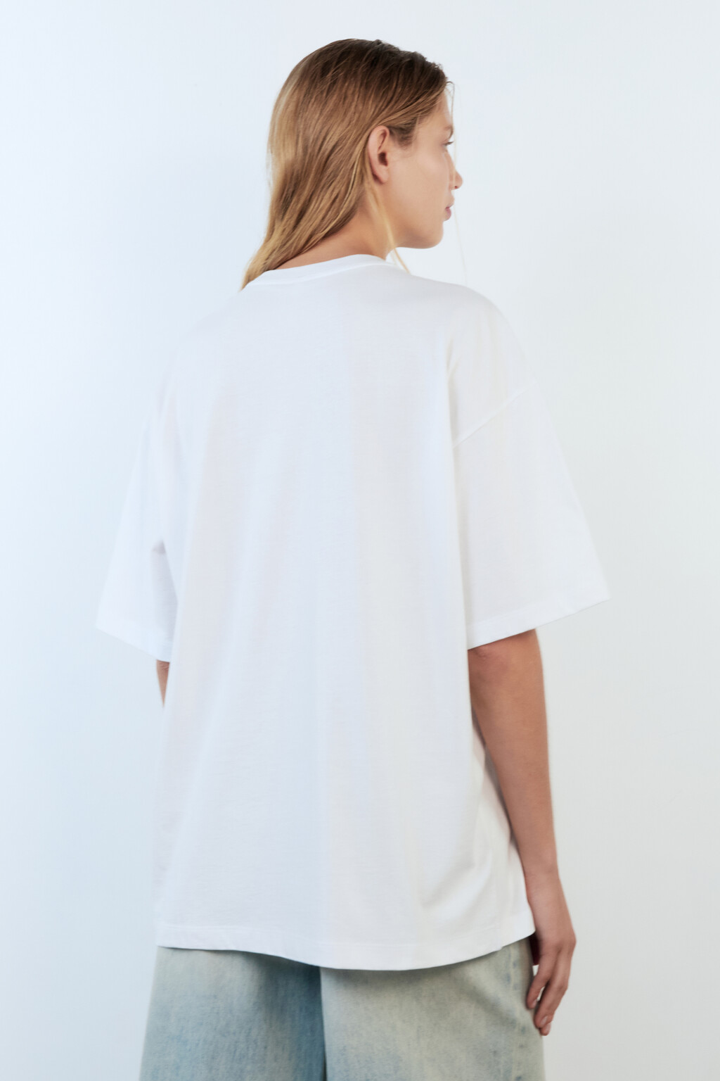 Футболка хлопковая с надписью - цвет белый - 4