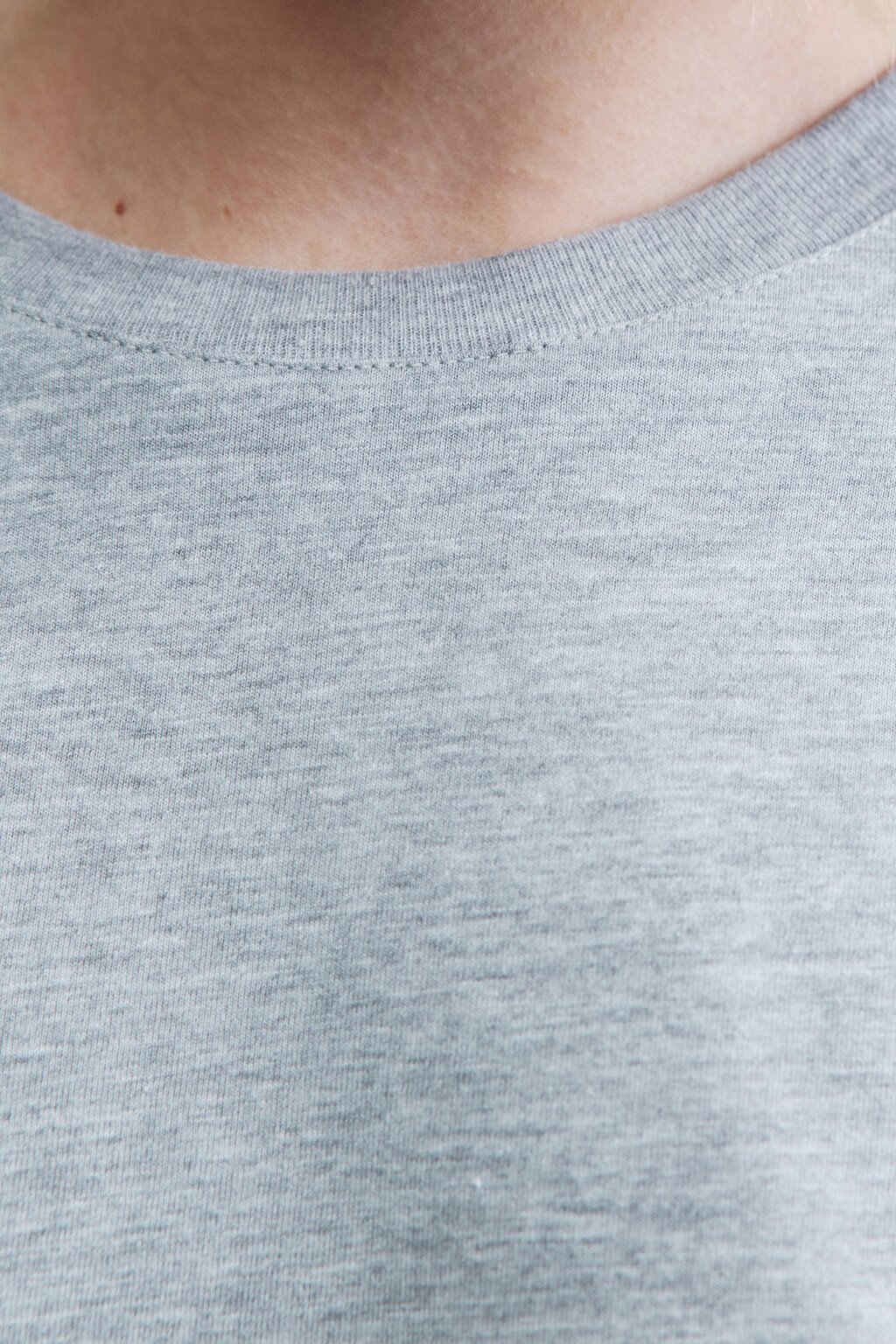 Футболка базовая меланжевая - цвет серый - 6