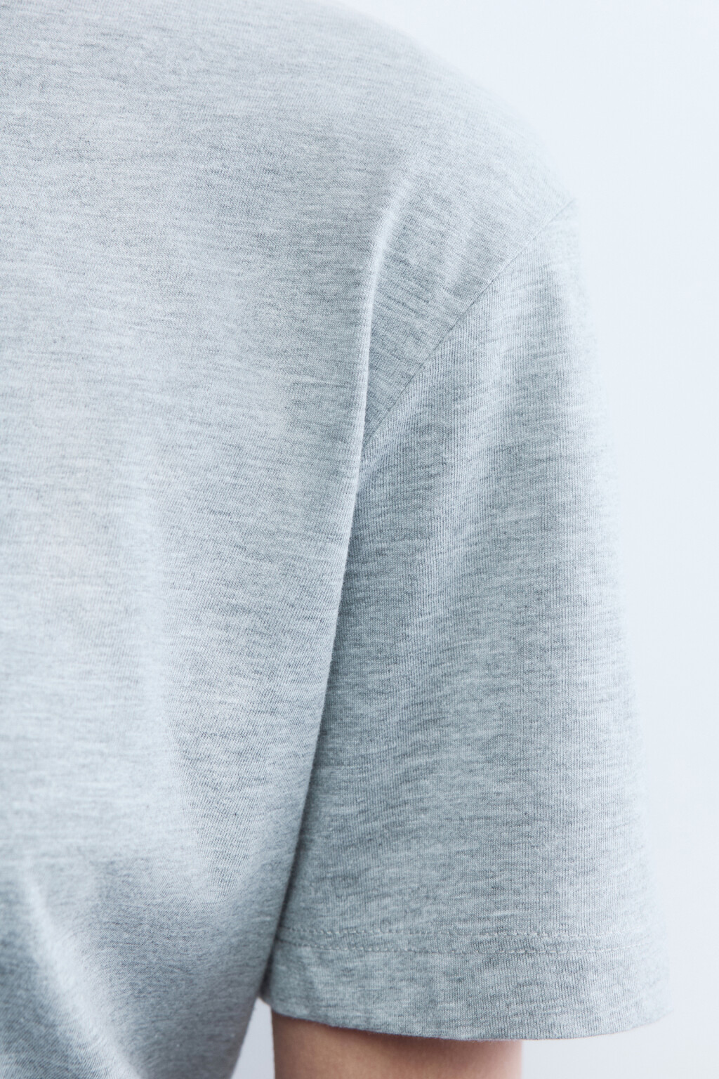 Футболка базовая меланжевая - цвет серый - 7