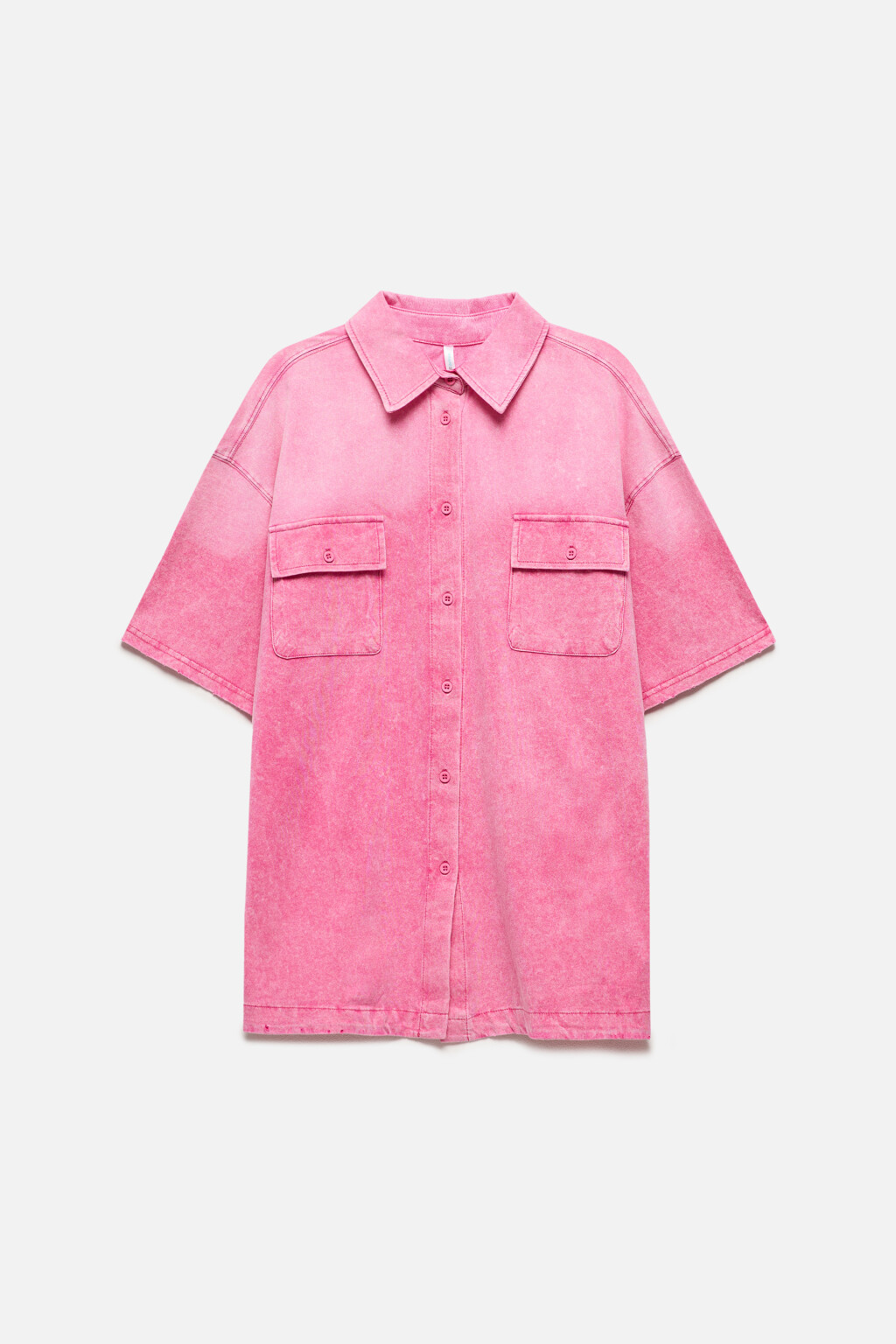 Рубашка из вареного трикотажа с градиентом - цвет розовый - 8