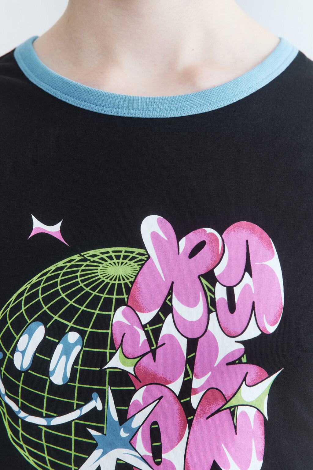 Майка хлопковая с принтом - цвет черный - 6